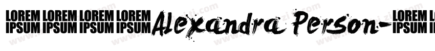英文字体Alexandra Person字体转换